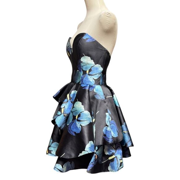 Rachel Allan Prom Strapless Mini Dress Black Blue 10 - Picture 3 of 5